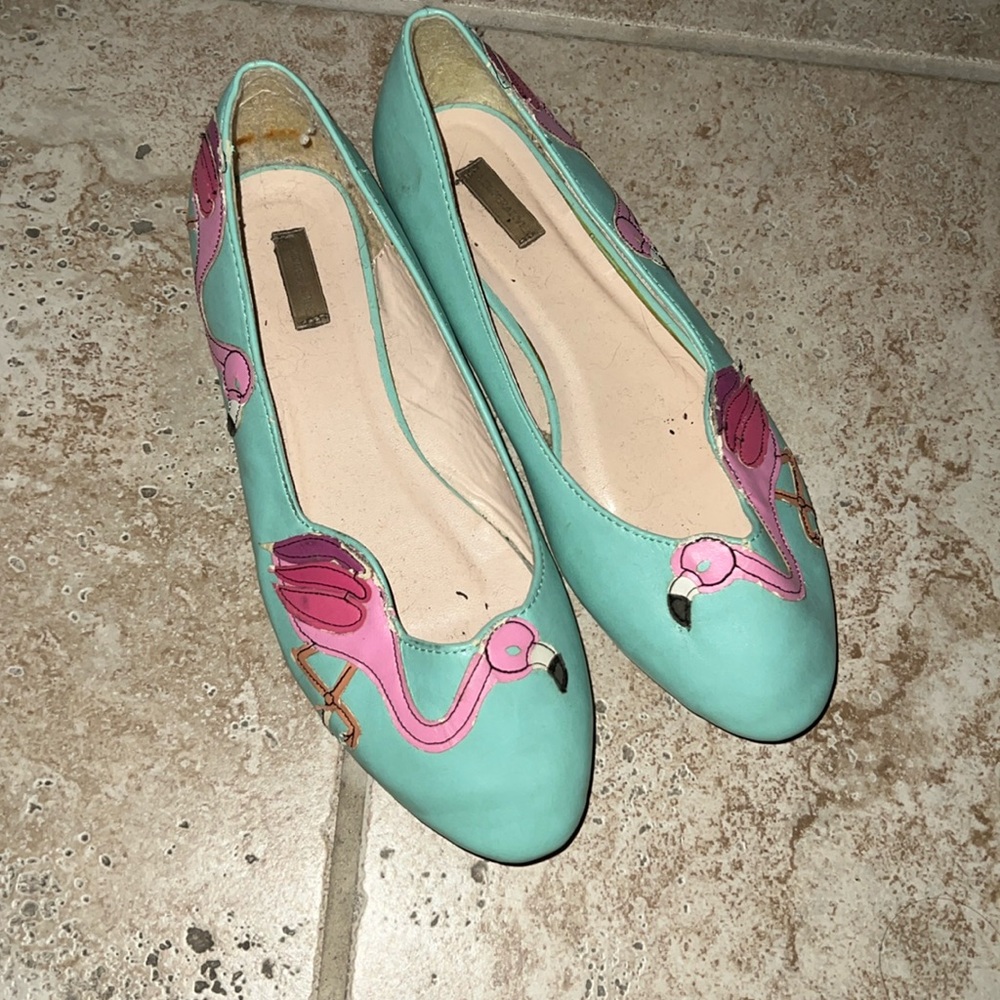 Urban Outfitters Cooperative Flamingo Ballet Flats Mint Retro